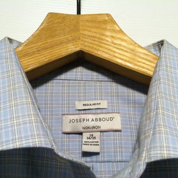 JOSEPH ABBOUD MEN'S BIG & TALL  PRE-OWNED 100%COTTON DRESS SHIRT SIZE: 19/34-35 - Picture 5 of 5